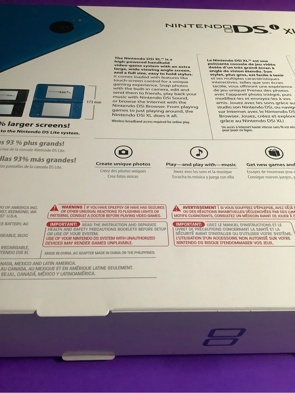 Jumbo Empty Large Nintendo DSXl Cardboard Display